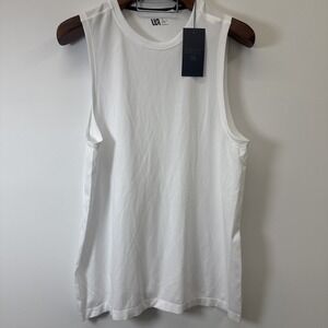 VRST Men's Circuit Seamless Tank Sleeveless Space Dye Pure White NWT size Large